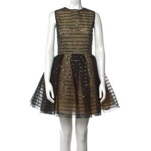 Red Valentino Tulle Sequin Cocktail Dress